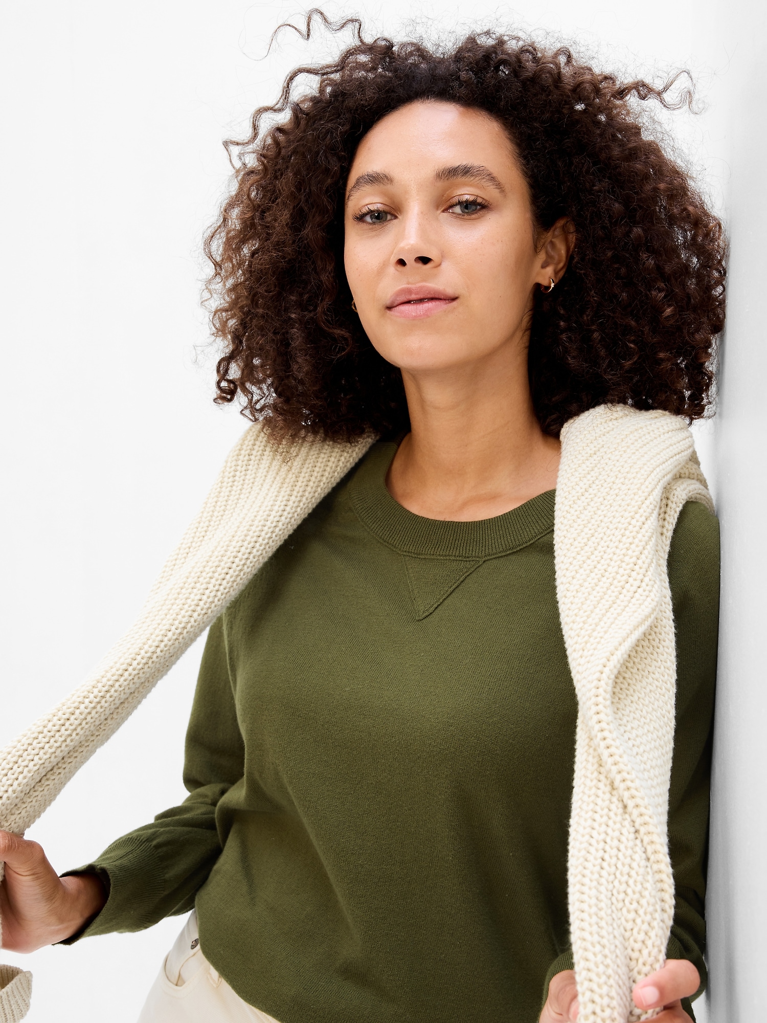 Raglan Crewneck Sweater Gap Factory