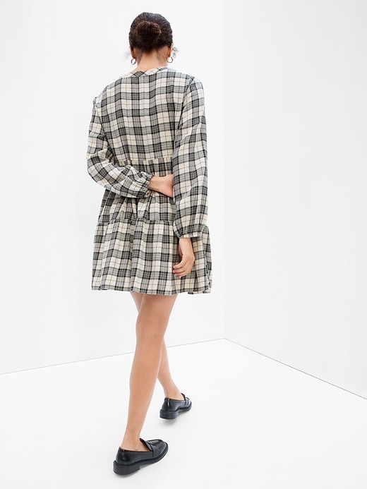 Image number 2 showing, Plaid Tiered Mini Dress