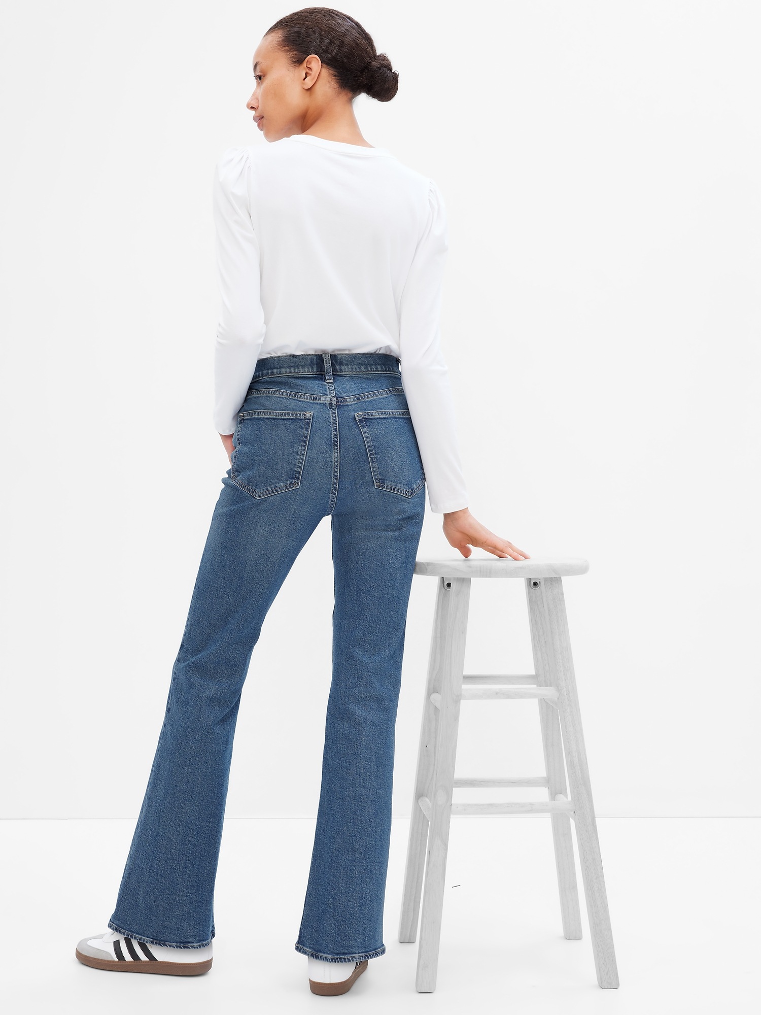 gap 70s flare high rise