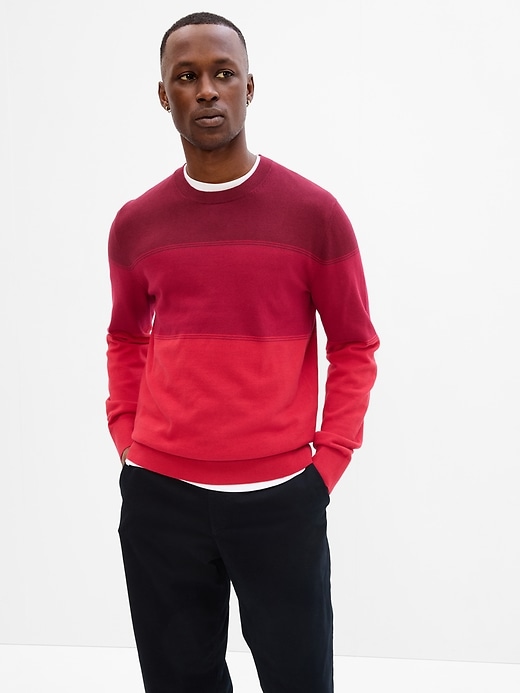 View large product image 1 of 3. Ombre Stripe Sweater