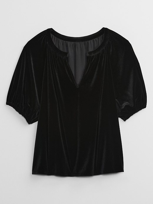 Image number 3 showing, Velvet Puff Sleeve Top
