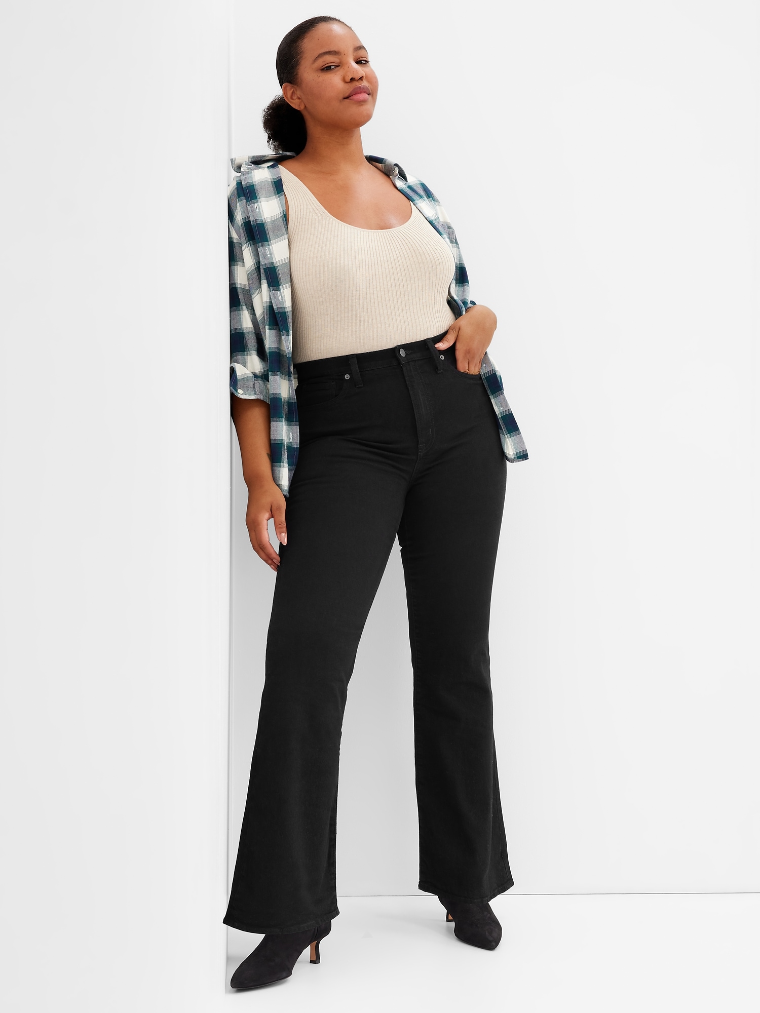 High Rise 70s Flare Jeans