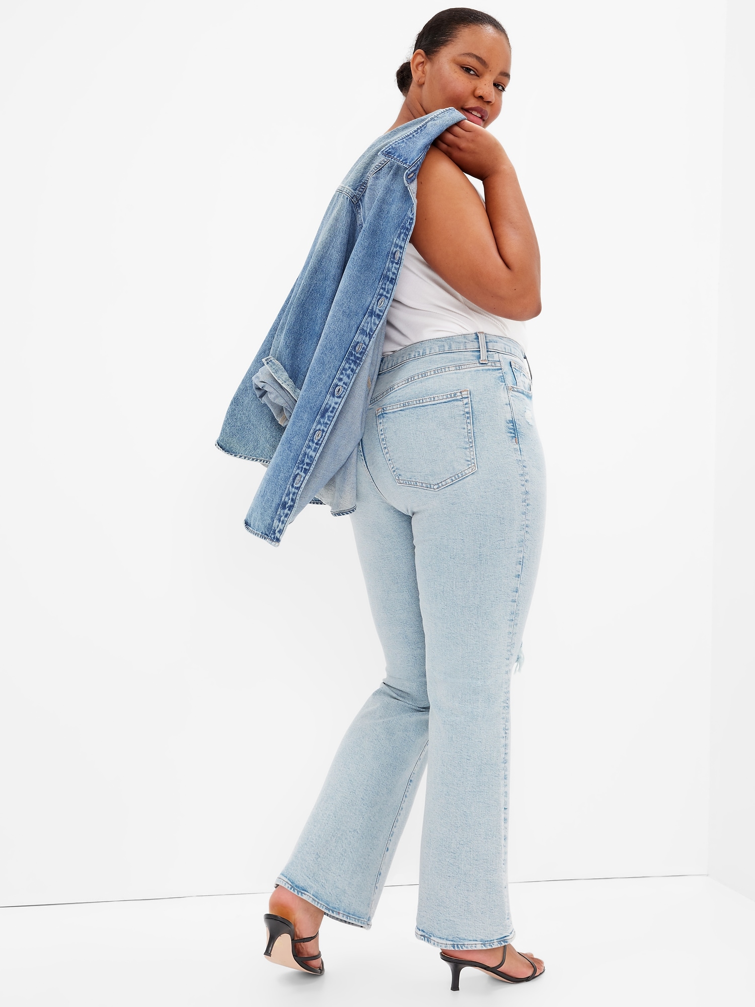High Rise '70s Flare Jeans with Washwell | Gap Factory