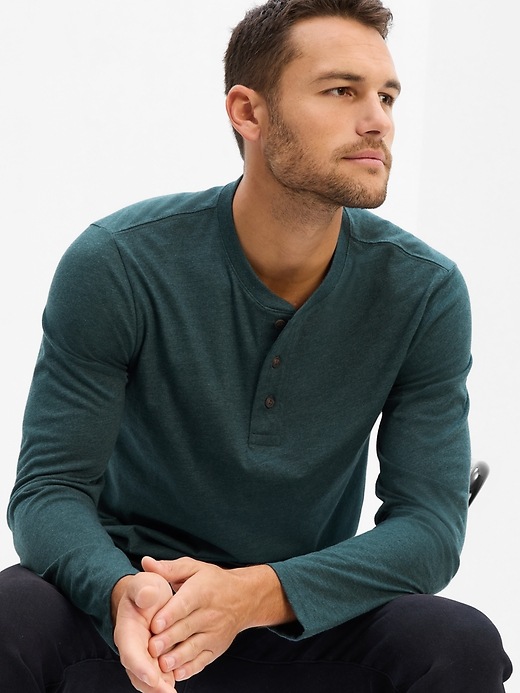 Image number 7 showing, Everyday Soft Henley T-Shirt