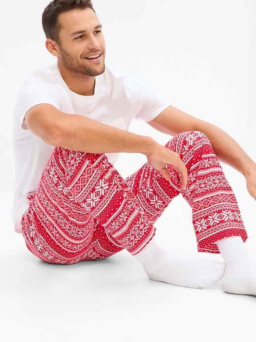 View large product image 1 of 1. Print Flannel Pajama Pants