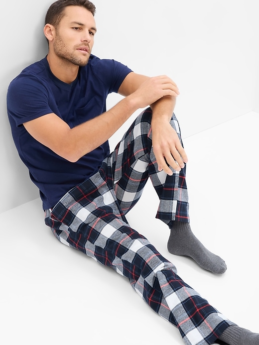 Print Flannel Pajama Pants