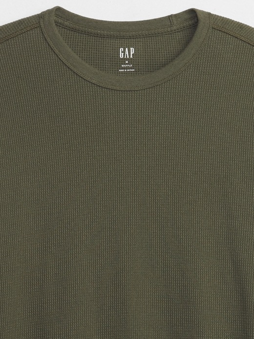 Image number 3 showing, Waffle-Knit Crewneck T-Shirt