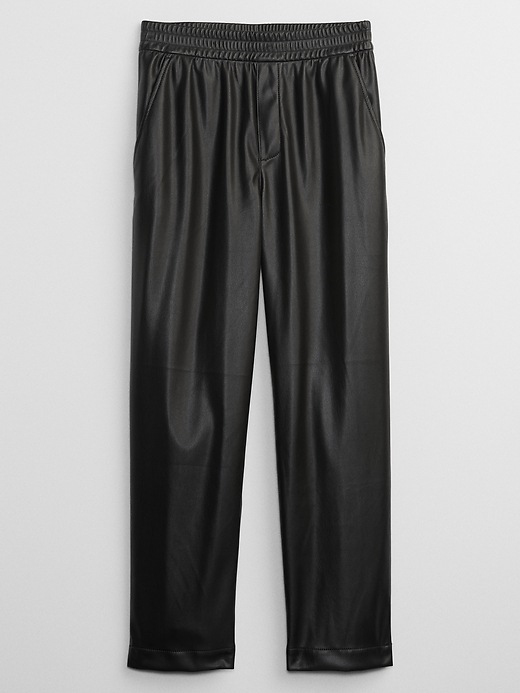 Image number 5 showing, Mid Rise Faux-Leather Easy Pants
