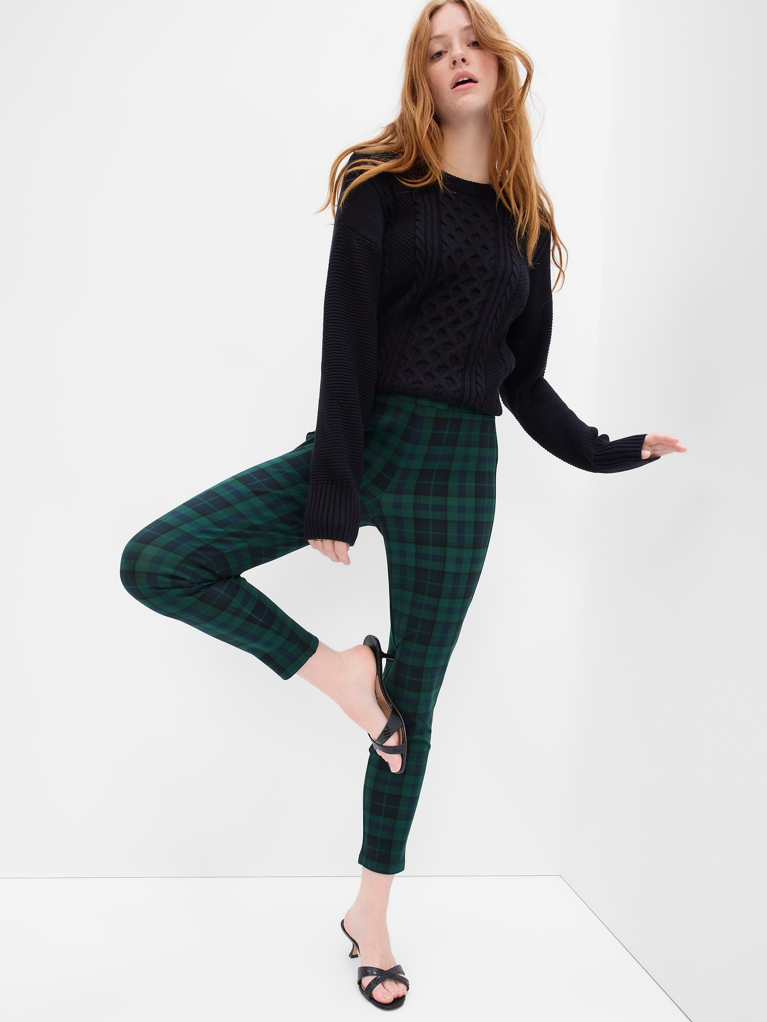 Plaid Ponte Leggings