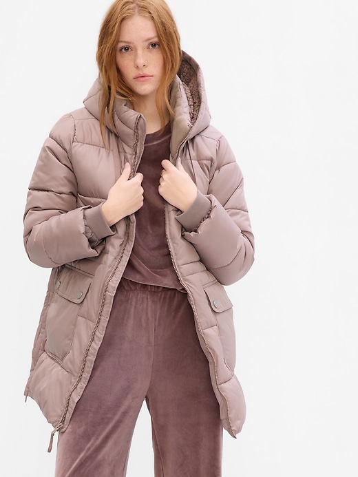 Image number 1 showing, ColdControl Max Long Puffer Coat