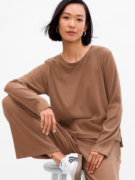 View large product image 1 of 1. Cozy Ribbed Top