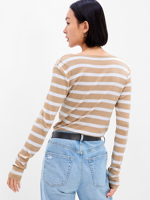 Image number 6 showing, Favorite Stripe V-Neck