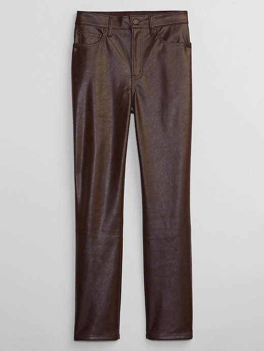 Image number 3 showing, High Rise Vintage Slim Faux-Leather Pants