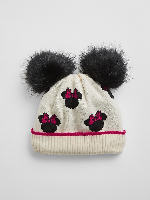 minnie pom pom beanie