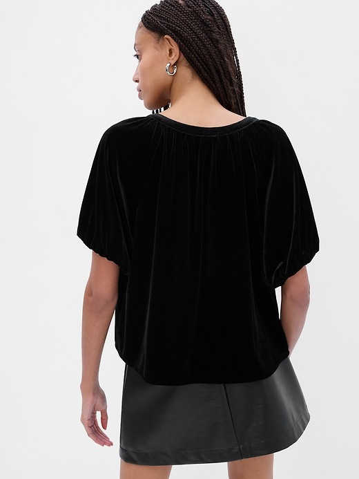 Image number 6 showing, Velvet Puff Sleeve Top