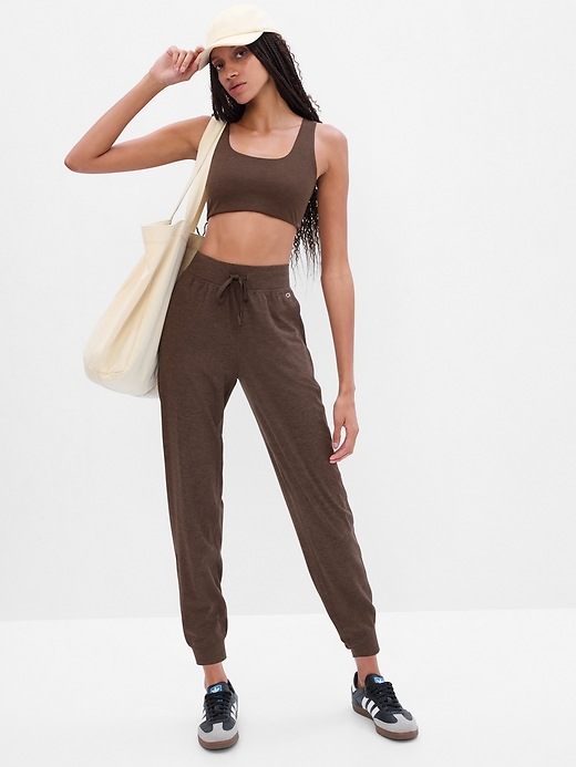 gap brushed tech jersey joggers