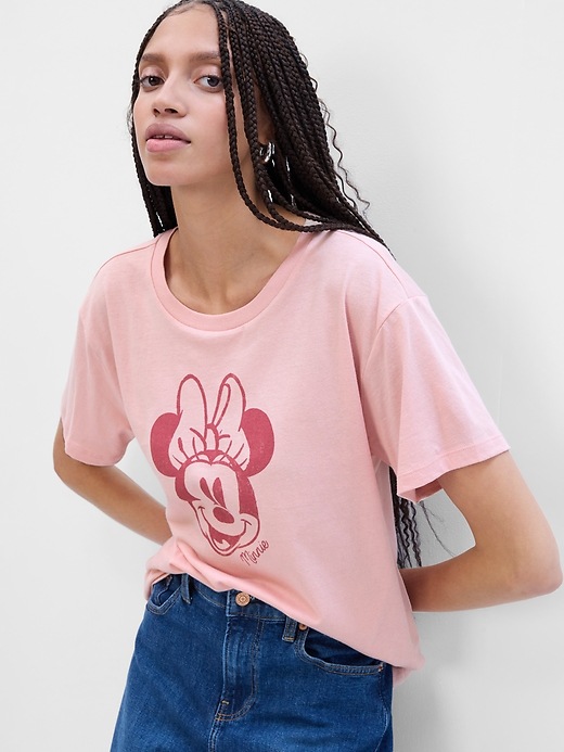 View large product image 1 of 1. Disney Mickey Mouse and Minnie Mouse Relaxed Graphic T-Shirt