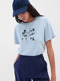 Disney Mickey Mouse and Minnie Mouse Relaxed Graphic T-Shirt