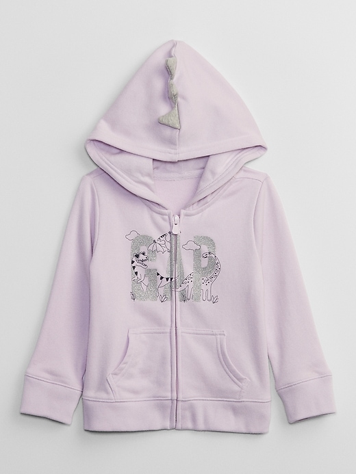 View large product image 1 of 1. babyGap Logo 3D Dino Zip Hoodie