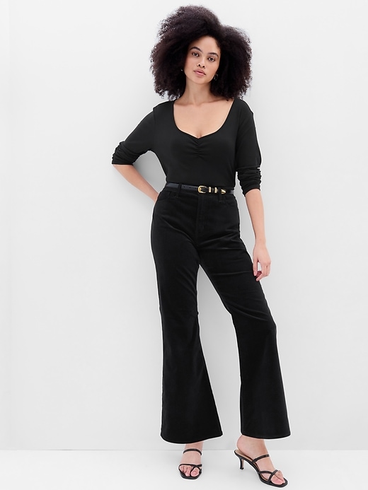 Image number 3 showing, High Rise '70s Flare Velvet Pants with Washwell