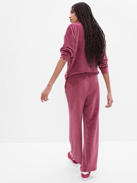 Image number 2 showing, Velour Straight Leg Pants