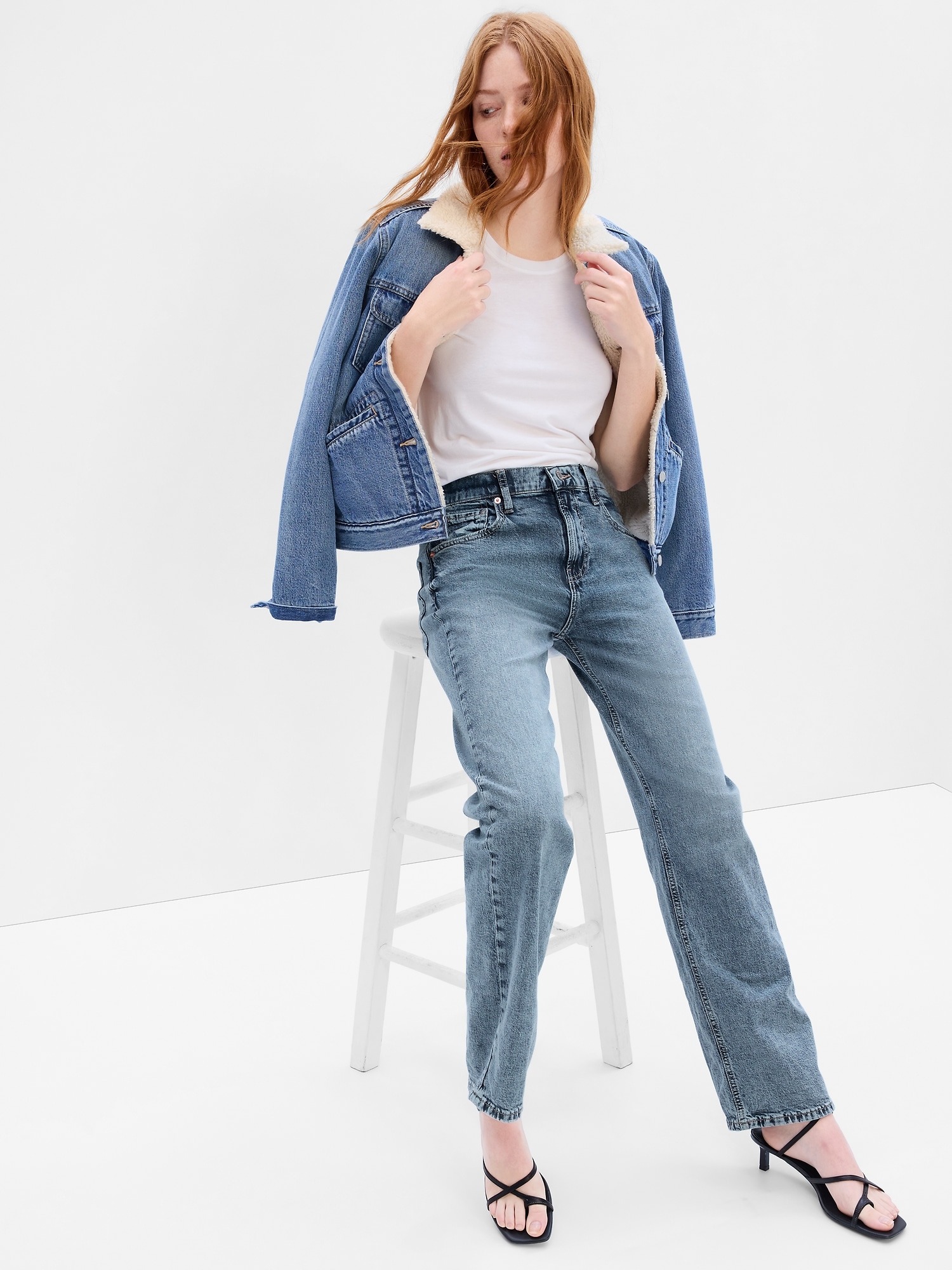 Mid Rise '90s Loose Jeans with Washwell
