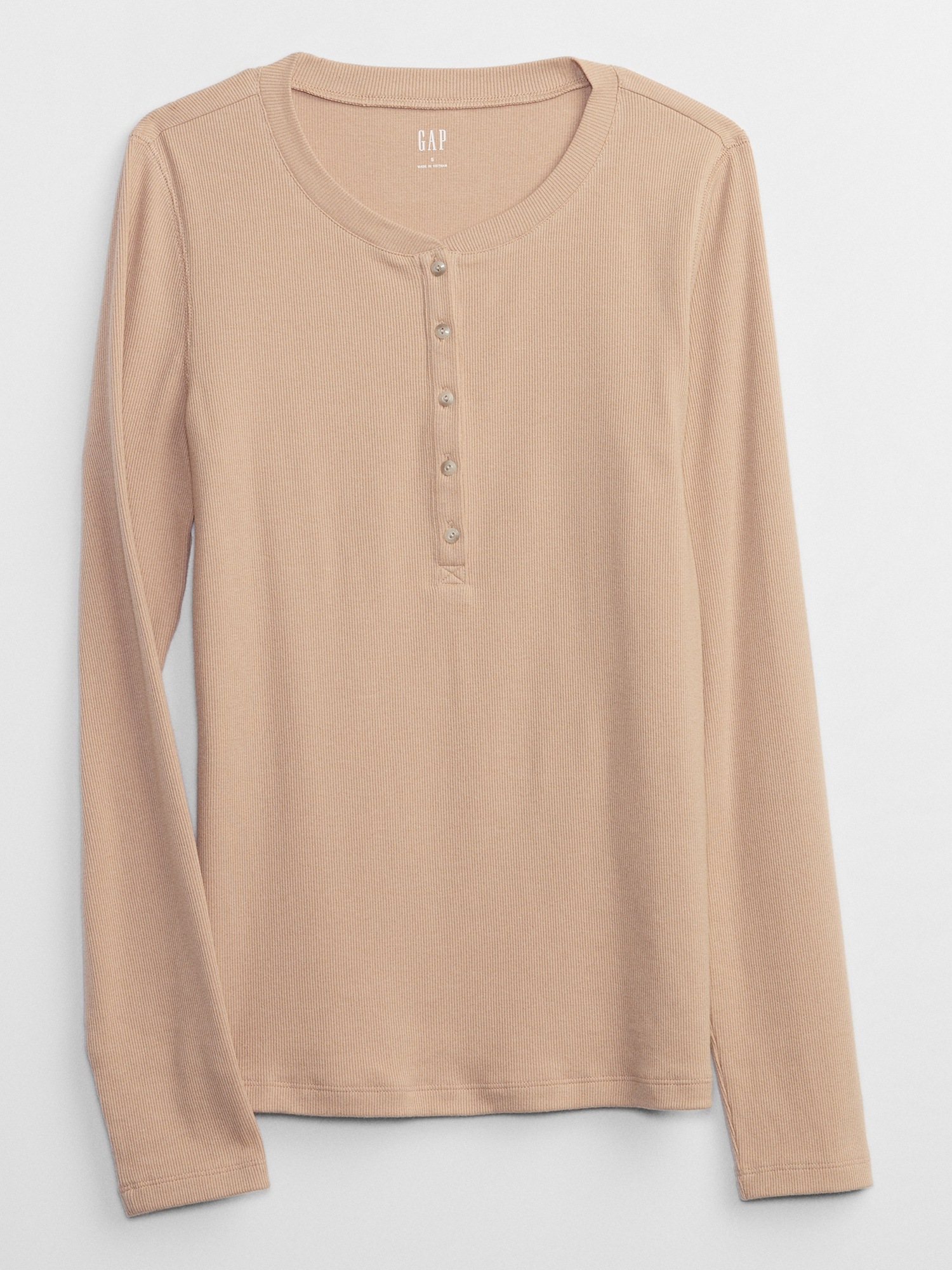 Ribbed Henley TShirt Gap Factory