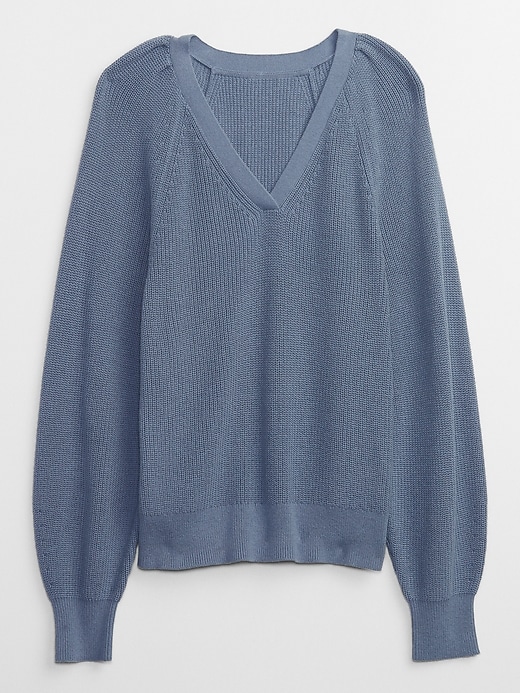 Image number 3 showing, Textured Puff Sleeve Sweater