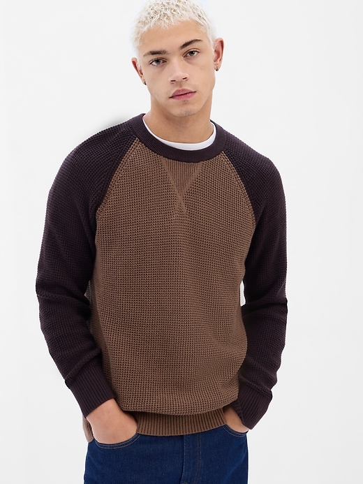 Gap textured crewneck sweater 2025
