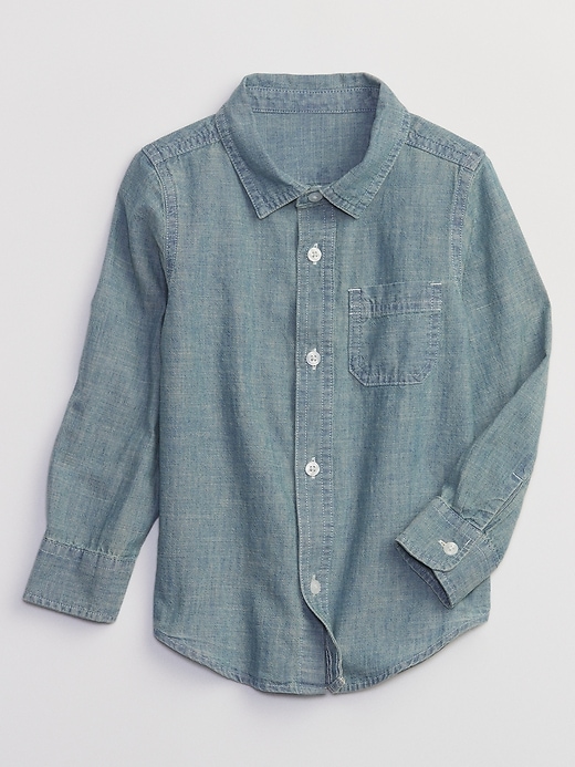 Image number 1 showing, Toddler Chambray Shirt