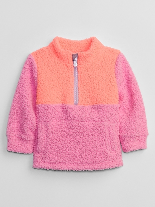 babyGap Sherpa Quarter-Zip Sweatshirt