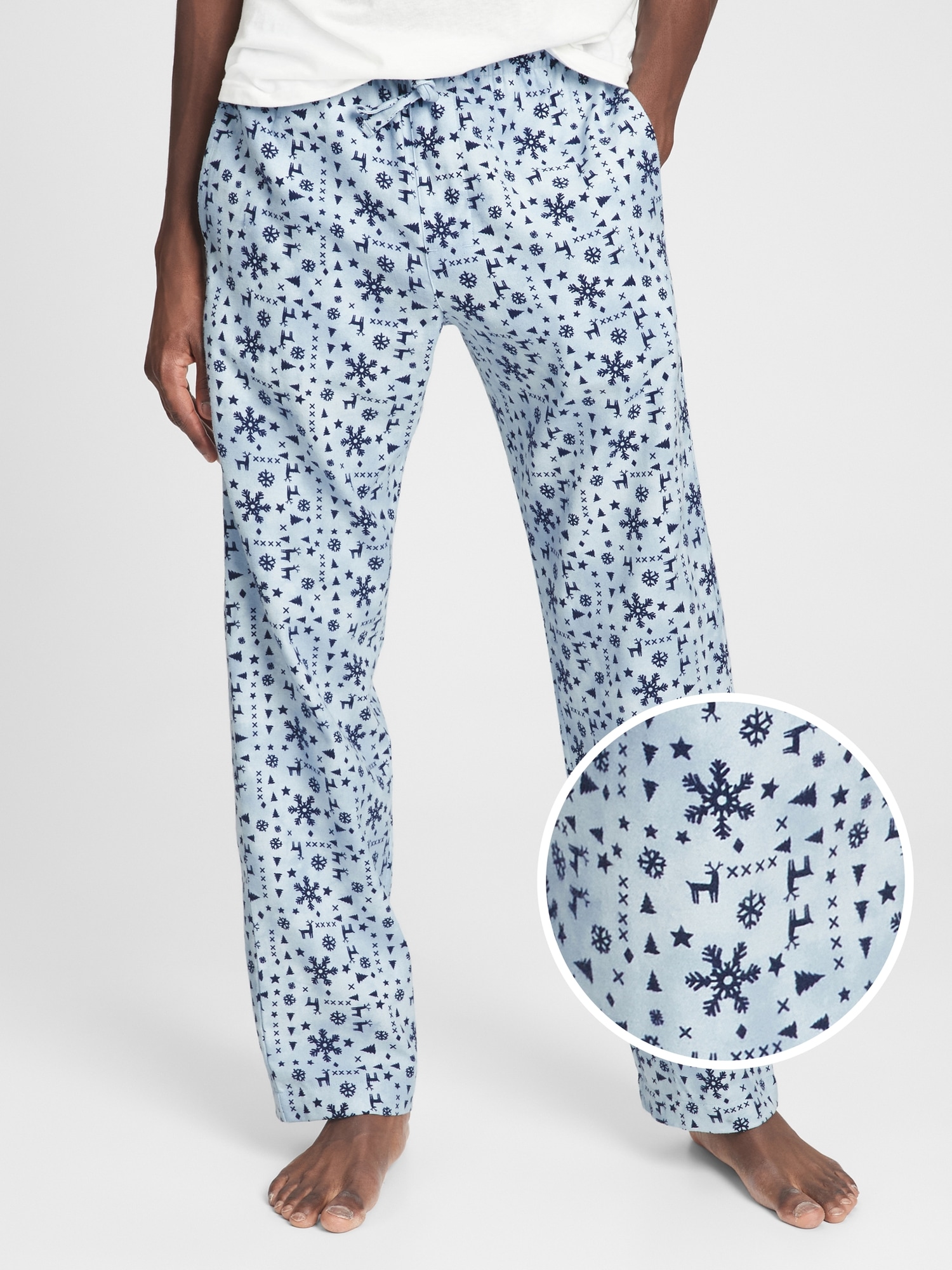 Print Flannel Pajama Pants Gap Factory