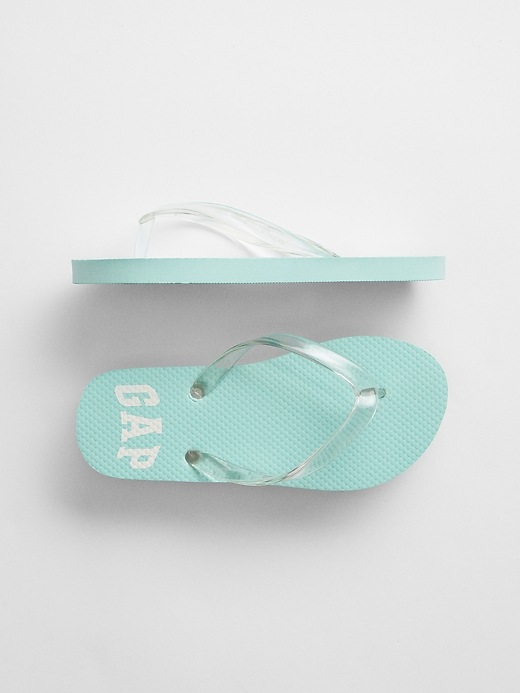 View large product image 1 of 1. Kids Gap Logo Flip Flops