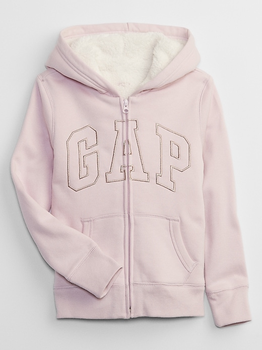 GAP big logo zip hoodie キラキラ 平成 ピンク Kids Relaxed Gap Logo Zip Hoodie | Gap Factory