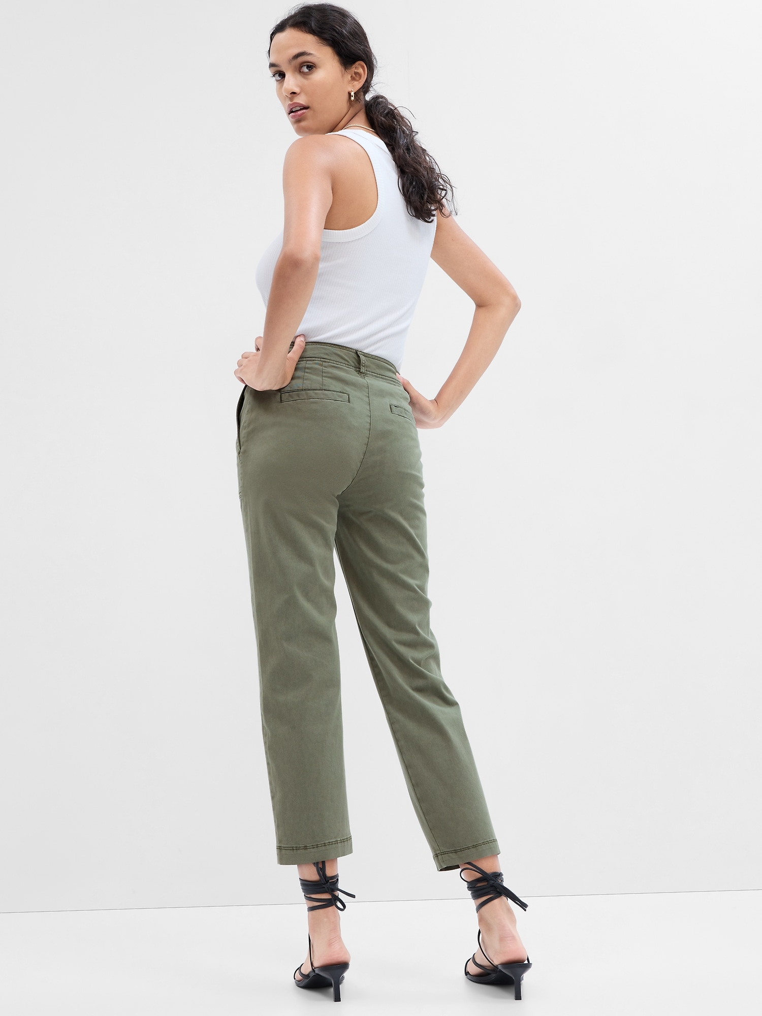 High Rise Girlfriend Khakis