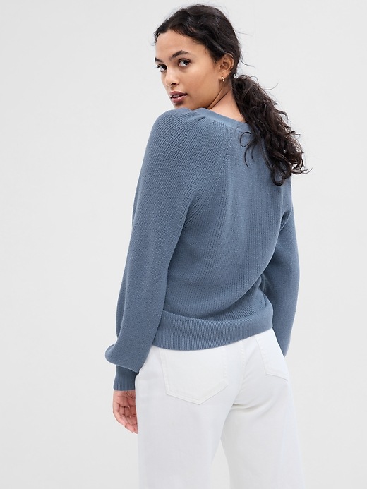 Textured Puff Sleeve Sweater