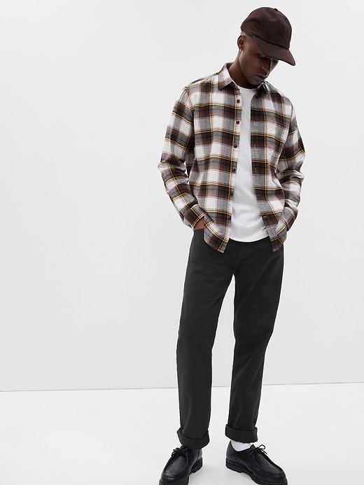 View large product image 1 of 3. Straight Twill Jeans With Washwell