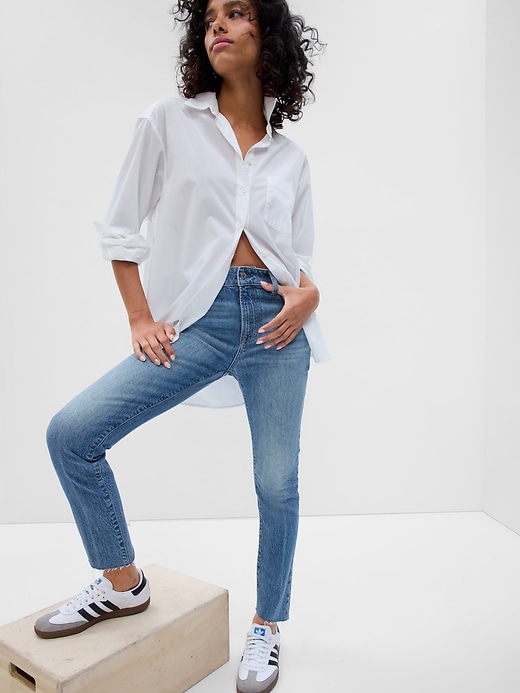 Image number 1 showing, Mid Rise Slim Boyfriend Jeans