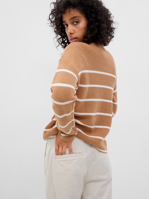 Image number 2 showing, Shaker-Stitch Stripe Crewneck Sweater