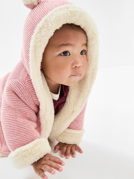 Image number 2 showing, Baby Sherpa-Lined Cardigan