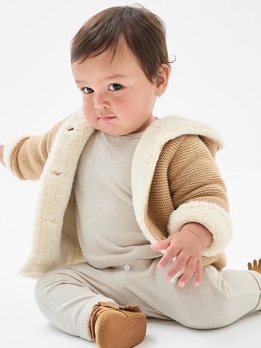 Baby Sherpa-Lined Cardigan