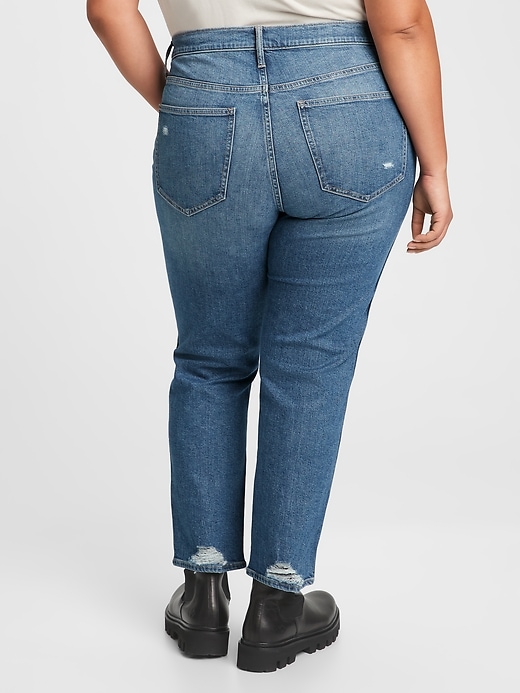 Image number 4 showing, Mid Rise Distressed Vintage Slim Jeans with Washwell