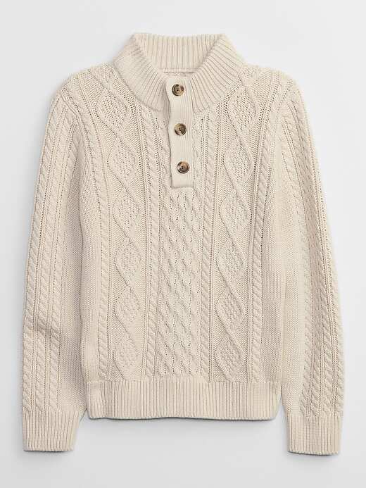 Kids Cable-Knit Mockneck Sweater | Gap 