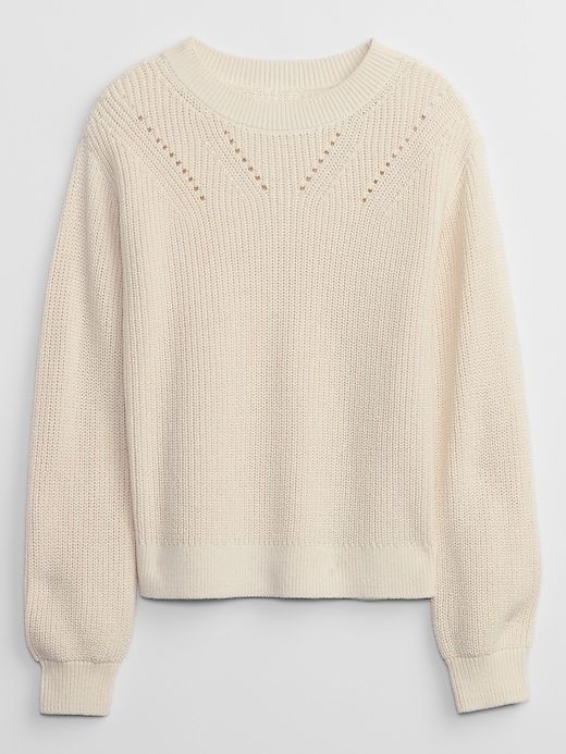 View large product image 1 of 1. Kids Shaker-Stitch Sweater