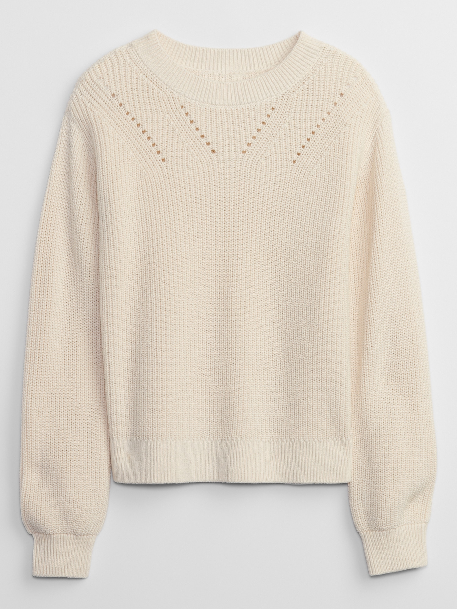 Kids Shaker-Stitch Sweater