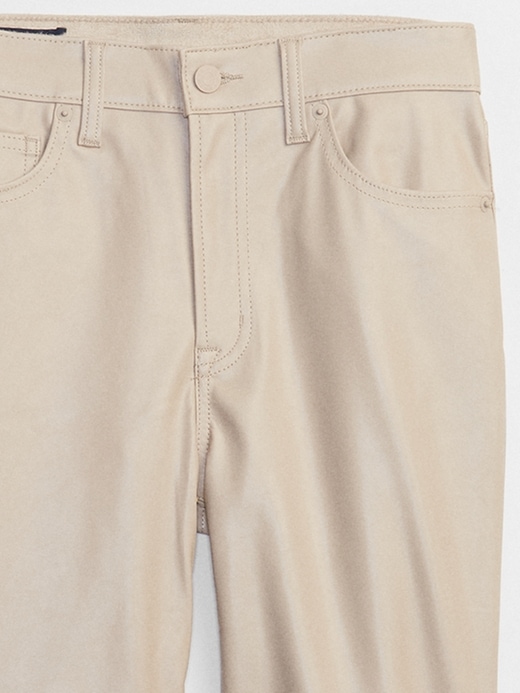 Image number 6 showing, High Rise Vintage Slim Seamed Vegan-Leather Pants