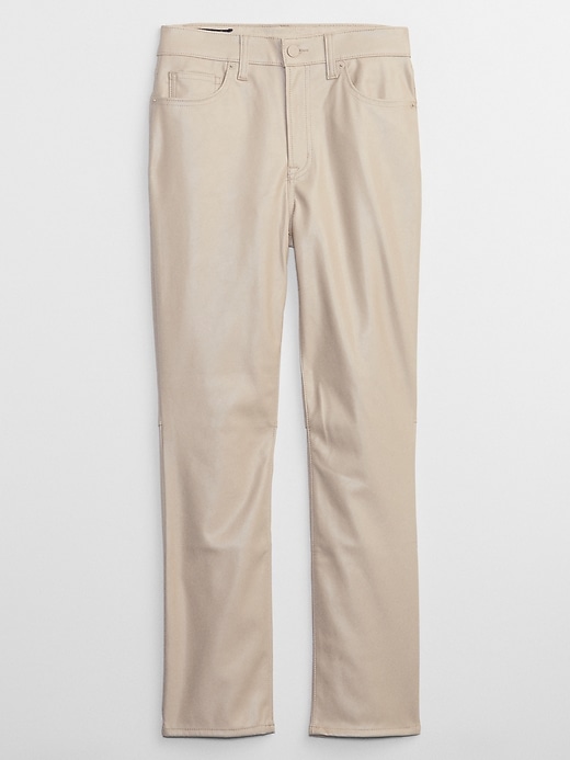 Image number 5 showing, High Rise Vintage Slim Seamed Vegan-Leather Pants