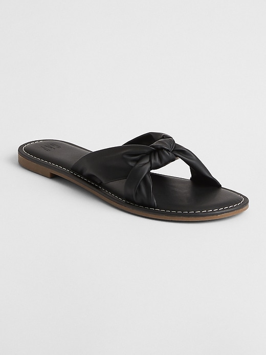 Vegan-Leather Top-Knot Sandals | Gap Factory