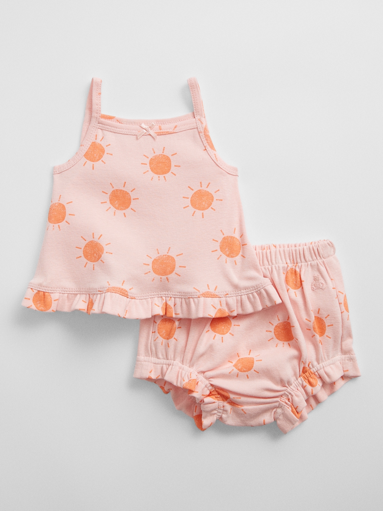 Baby Ribbed Tank Two-Piece Outfit Set