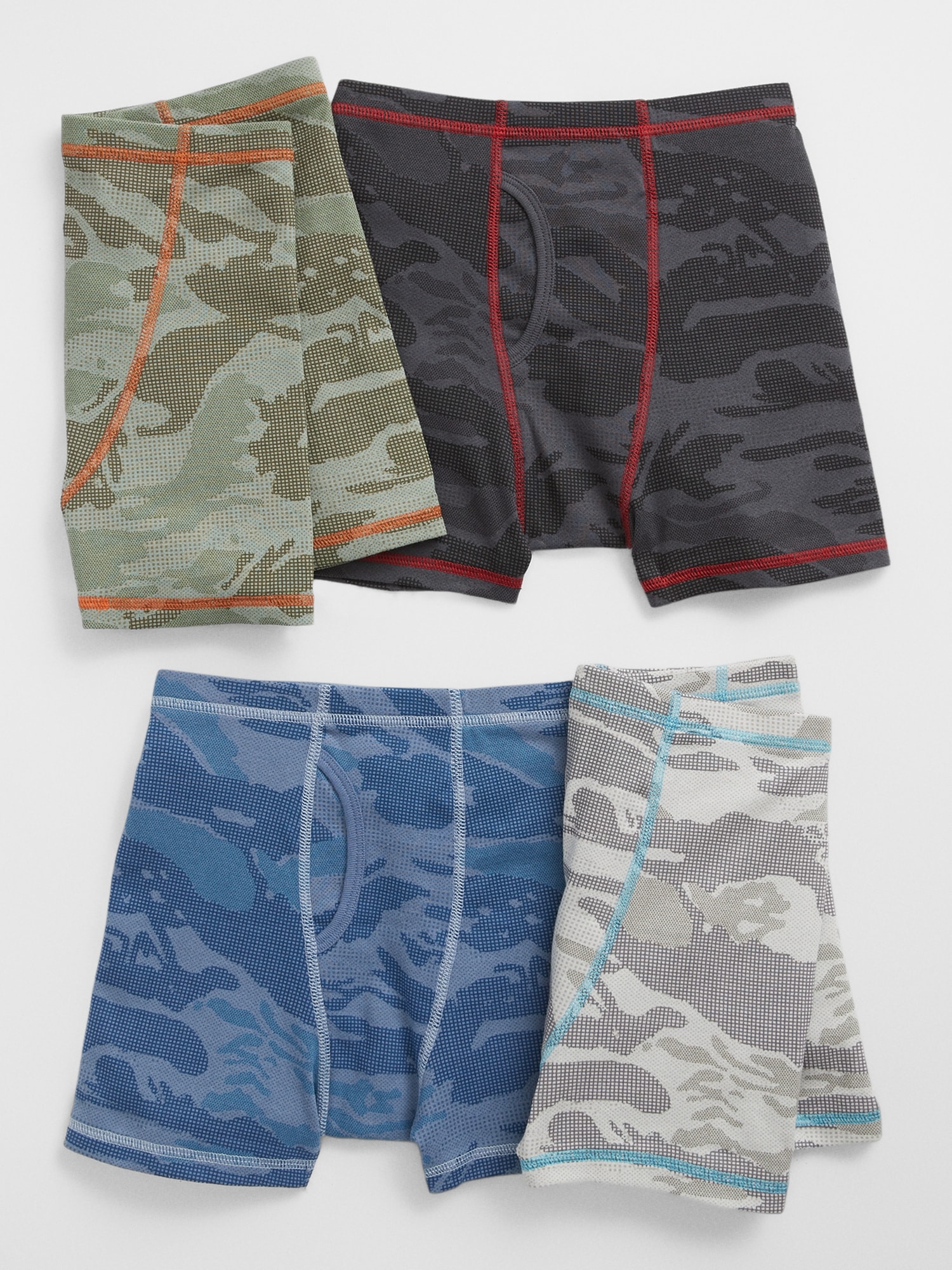 Kids Camo Boxer Briefs (4-Pack)